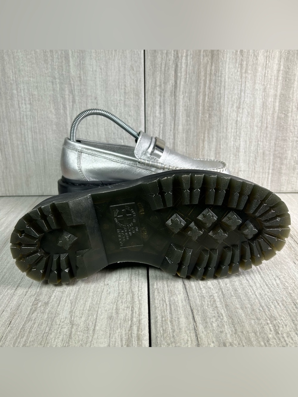 NEW Dr. Martens Docs Penton II Quad Platform Loafer Shoe Silver Women’s Size 7 - Picture 8 of 11